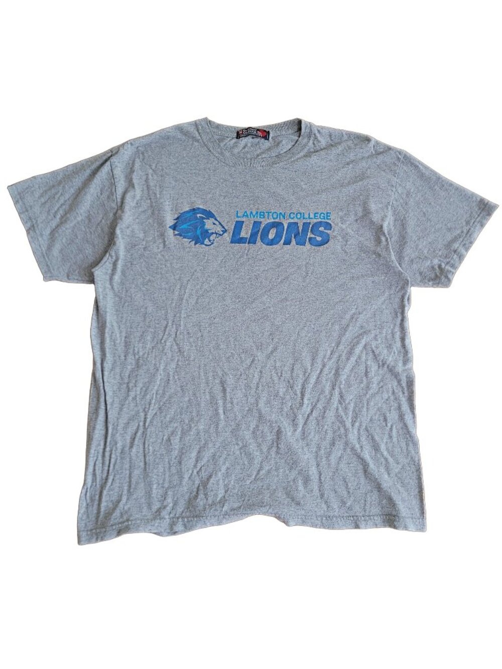 Dubwear Clothing Co. Unisex Grey Vintage Lambton College Lions Graphic Tee